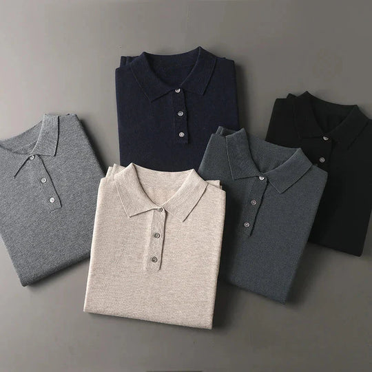 Premium 100 % Kaschmir-Poloshirt