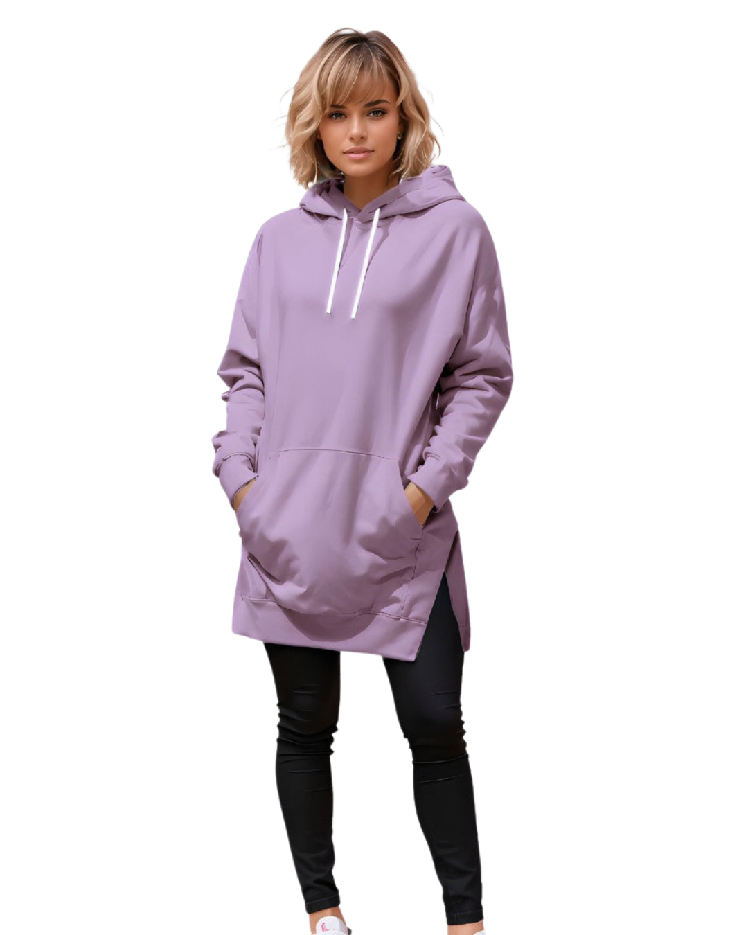 Gemütliches, übergroßes Hoodiekleid