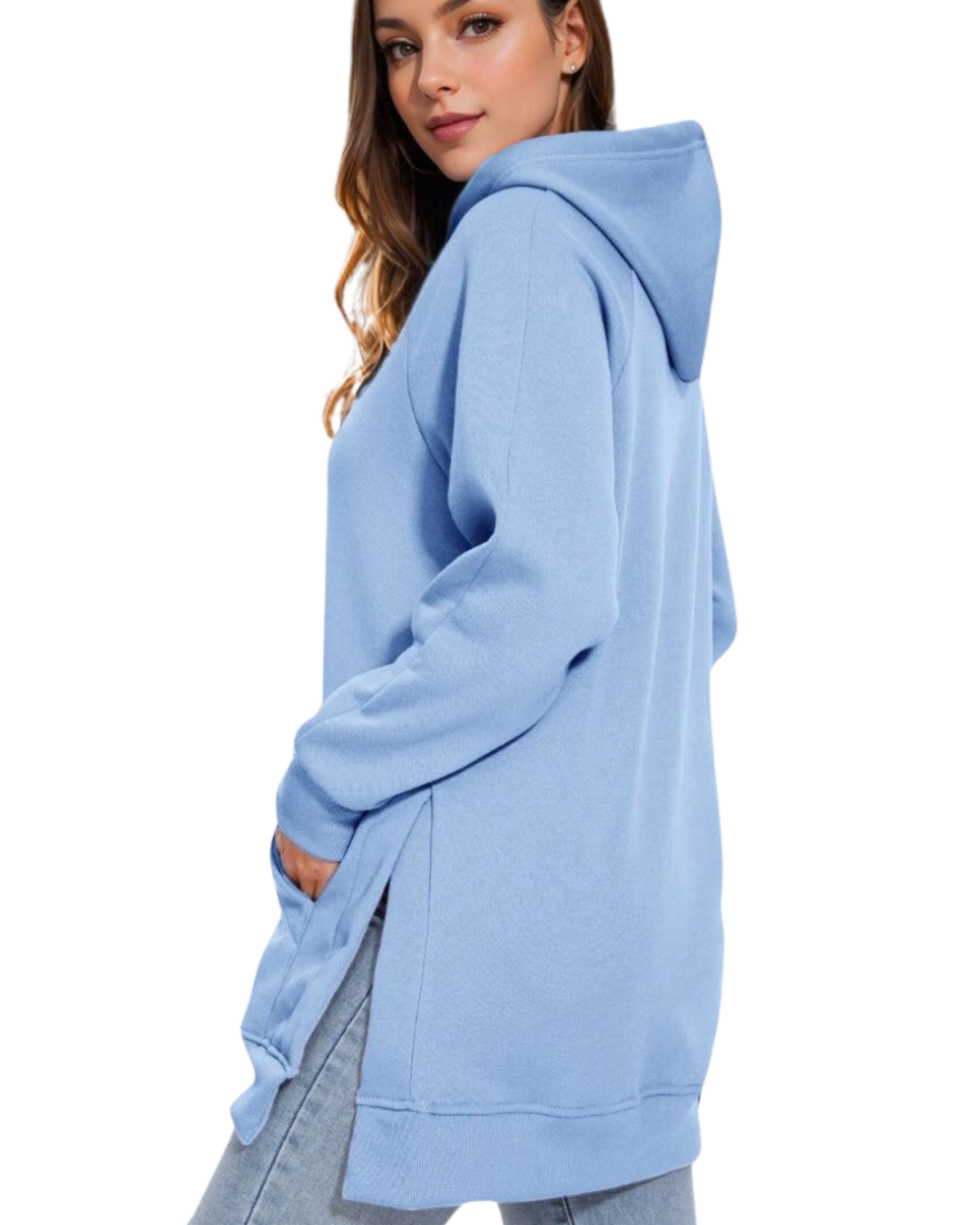 Gemütliches, übergroßes Hoodiekleid