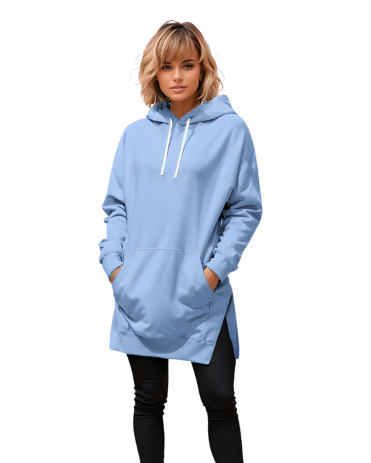 Gemütliches, übergroßes Hoodiekleid