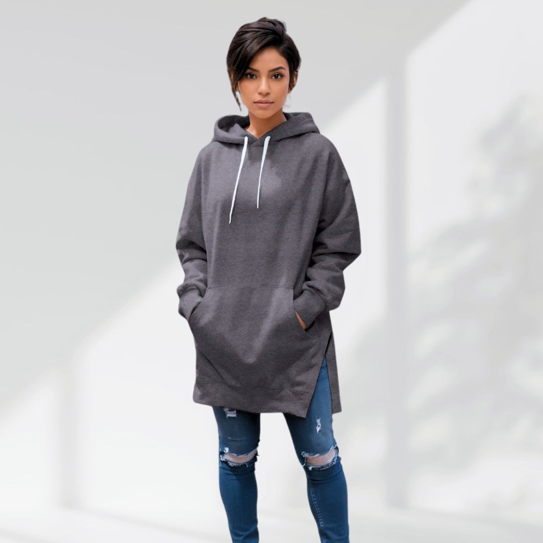 Gemütliches, übergroßes Hoodiekleid