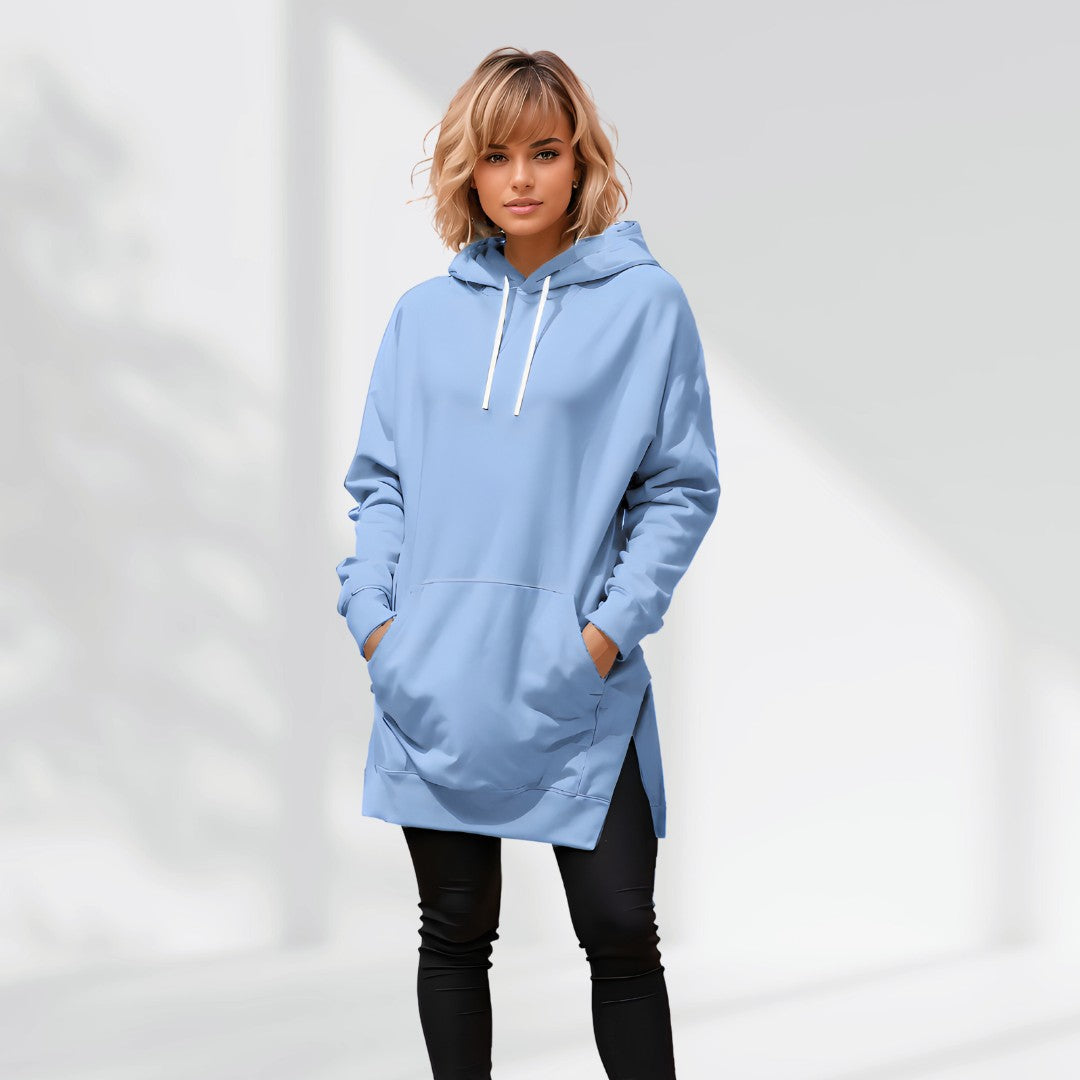 Gemütliches, übergroßes Hoodiekleid