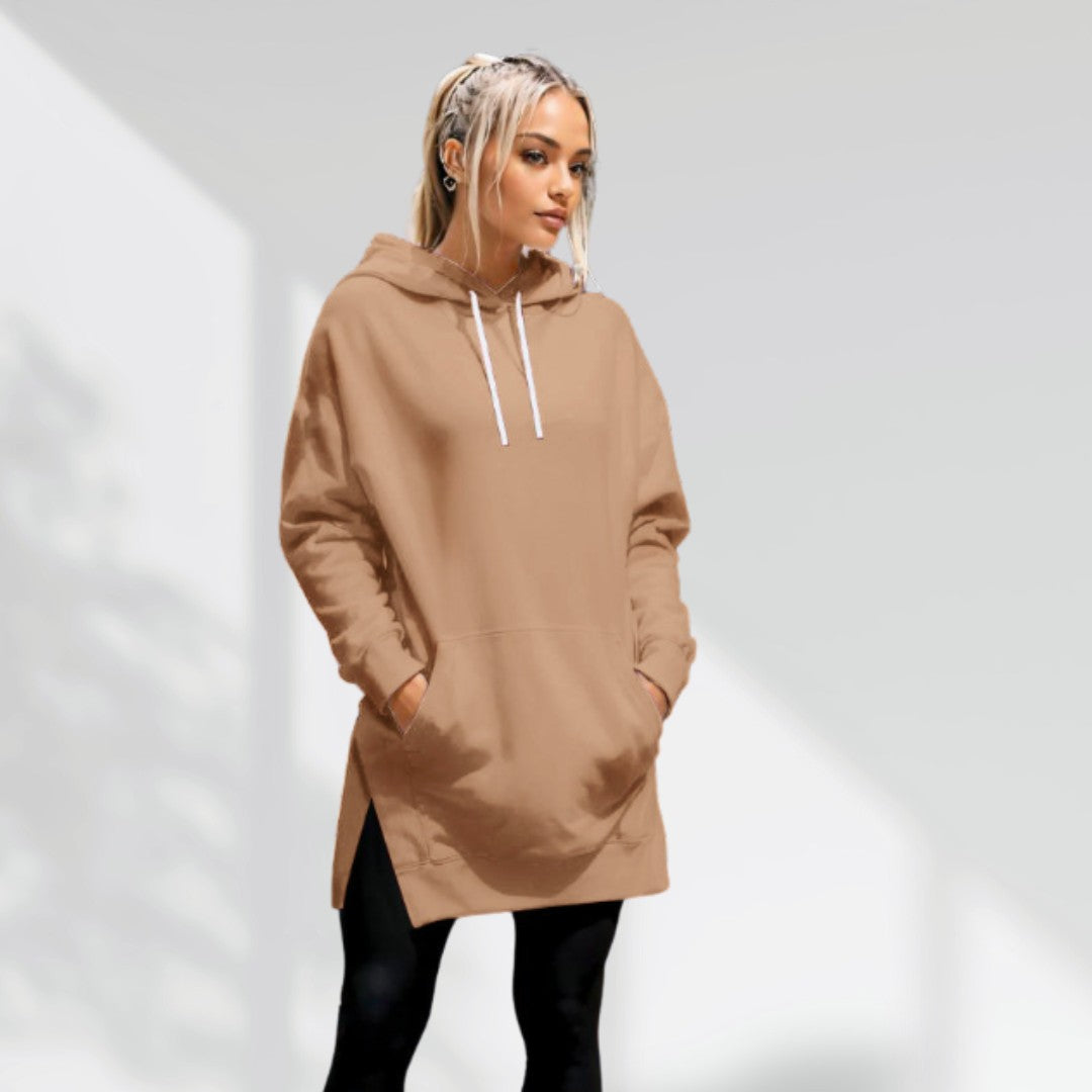 Gemütliches, übergroßes Hoodiekleid