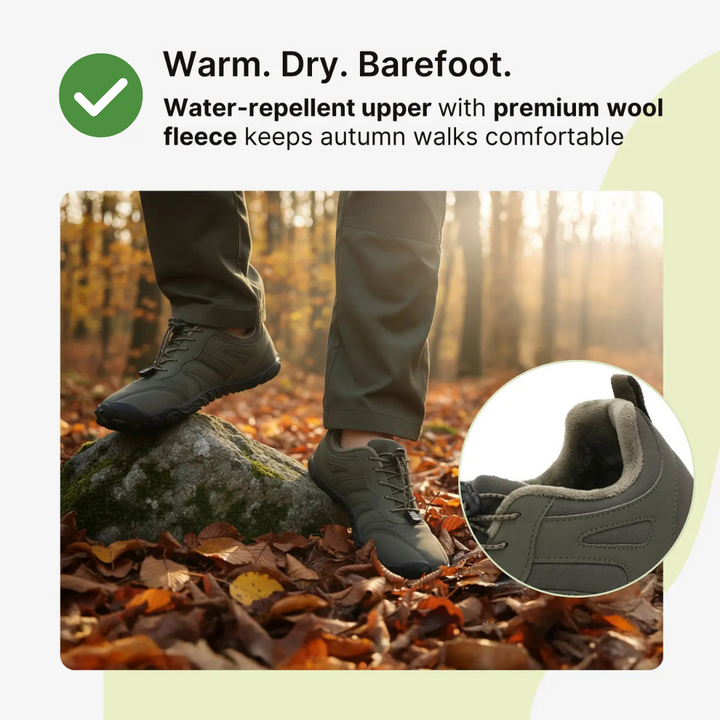 Everest Pro – Water-Resistant Barefoot Shoes with Durable Grip & Cozy Lining
