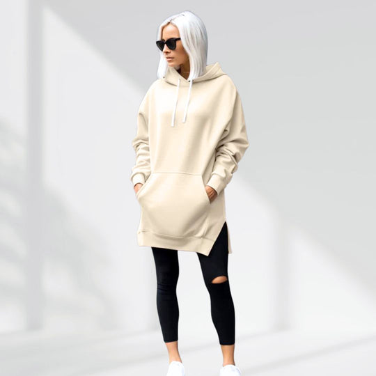 Gemütliches, übergroßes Hoodiekleid