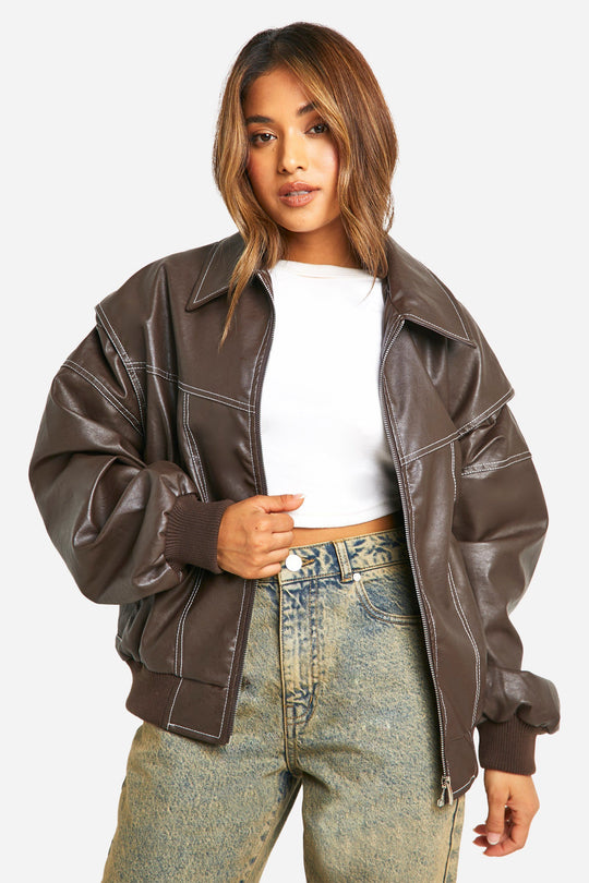 Blouson aviateur en cuir