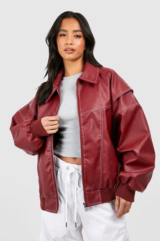 Blouson aviateur en cuir